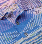 Missoni - Striped Wool-Blend Polo Shirt - Blue