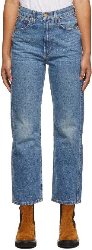 Photo: B Sides Blue Plein High Straight Jeans