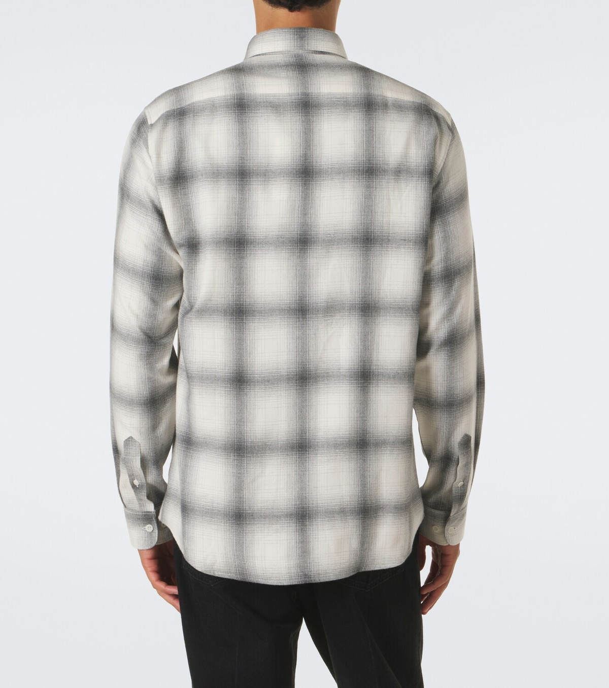 Sunspel Checked cotton flannel shirt
