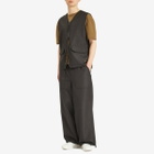Taion Men's Military Reversible Wide Trousers in Black