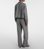 Velvet Braylen houndstooth cotton wide-leg pants