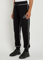 Dolce & Gabbana Logo-embroidered Cotton Sweatpants Black