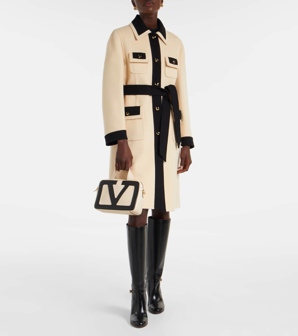 Valentino Belted wool and cashmere coat