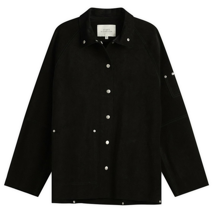Photo: Studio Nicholson Women's Dash Suede Jacket in Black