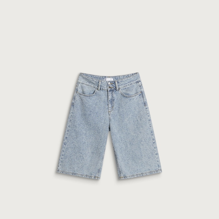 Photo: Hosbjerg Women's Bree Shorts Presented by END. in Light Blue Wash