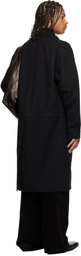 Rick Owens Black Concordians Bonotto Capsule Heizer Long Coat