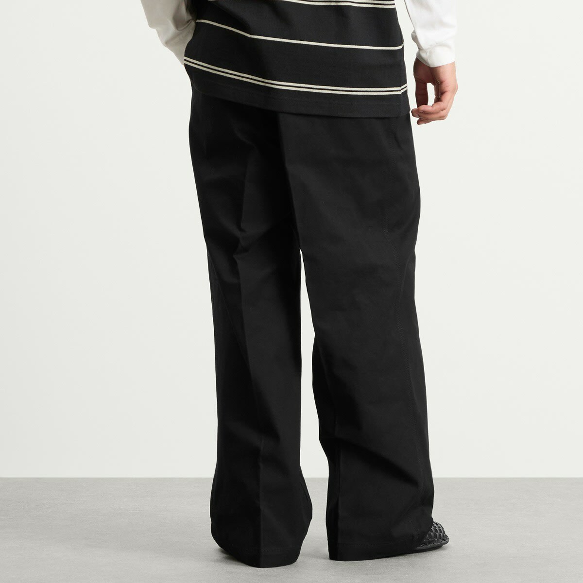 Comme des Garçons Homme Men's Cotton Oxford Straight Trousers in Black