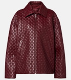 Gucci GG debossed leather jacket