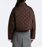 Prada Re-Nylon corduroy-trimmed cropped jacket