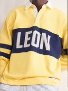 Aimé Leon Dore - Logo-Printed Striped Cotton Polo Shirt - Yellow