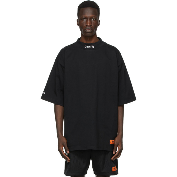 Photo: Heron Preston Black and White Logo T-Shirt