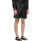 Nanushka Black Vegan Leather Doxxi Shorts