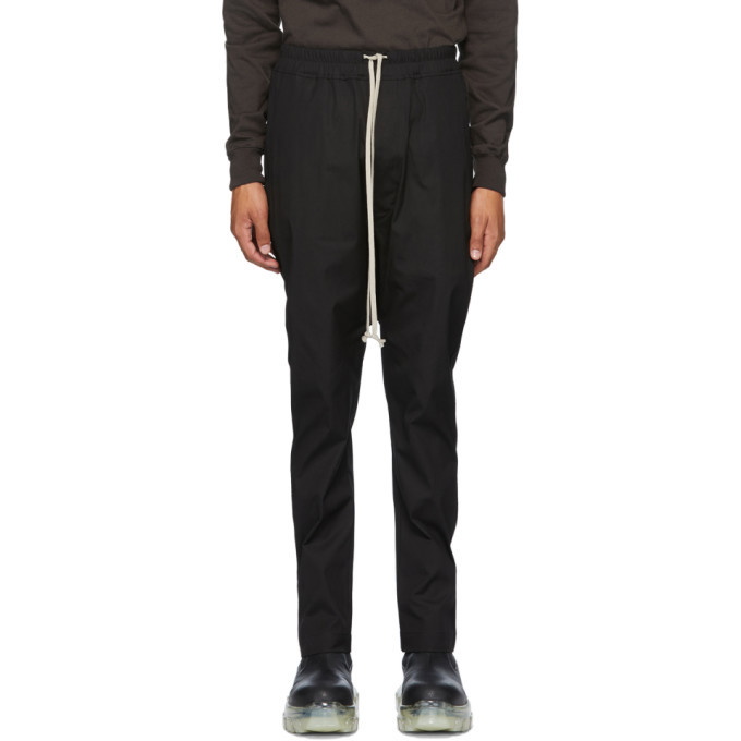 Rick Owens Black Drawstring Classic Trousers Rick Owens