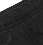 Alexander McQueen - Long-Length Logo-Print Webbing-Trimmed Swim Shorts - Black