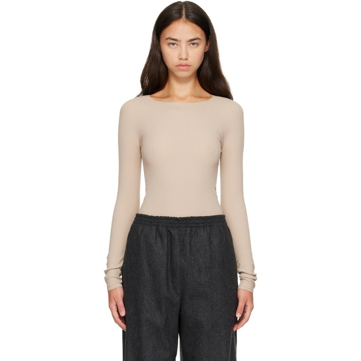 Photo: Jil Sander Beige Ribbed T-shirt