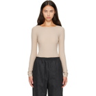 Jil Sander Beige Ribbed T-shirt