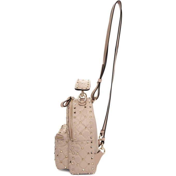 Valentino Pink Valentino Garavani Mini Nylon Rockstud  display picture 1