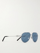 Dior Eyewear - CD Link A1U Round-Frame Silver-Tone Mirrored Sunglasses