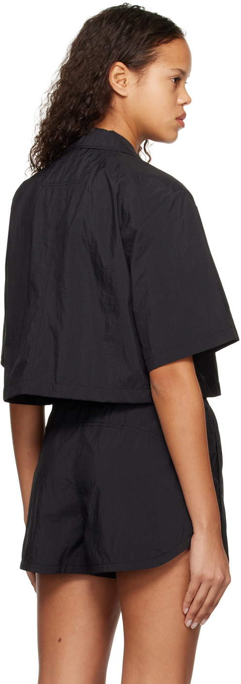 Juun.J Black Cropped Shirt