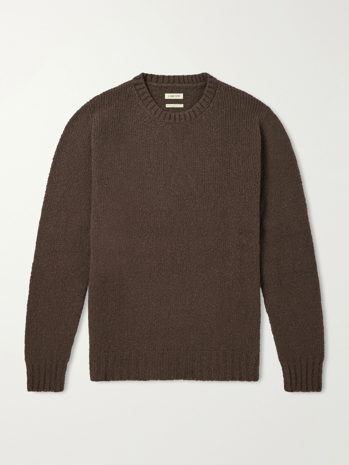 De Bonne Facture - Ribbed Wool Sweater - Brown