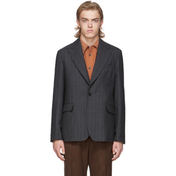 Photo: Our Legacy Grey Wool Pinstripe Blazer