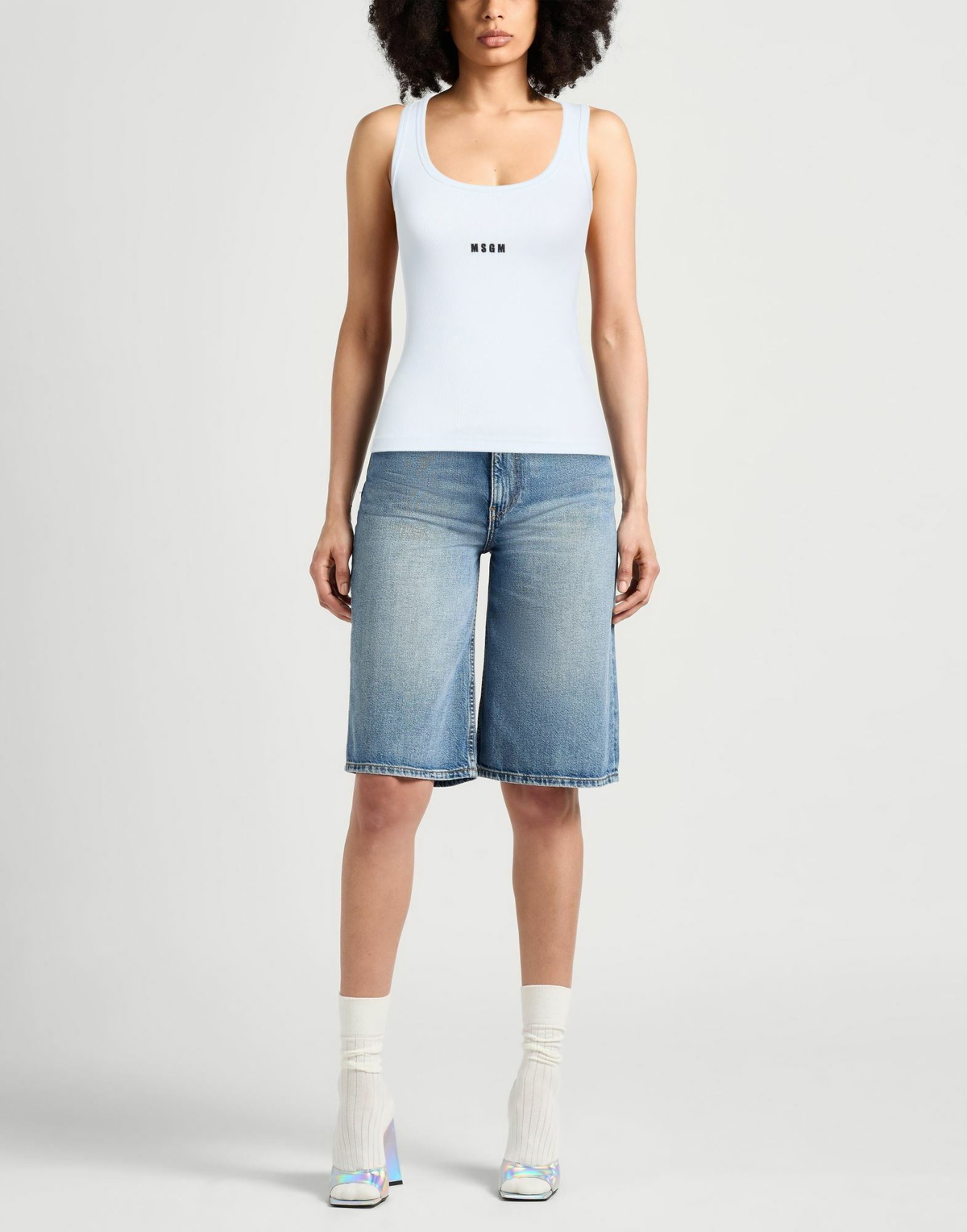Msgm Womens Tank top in White