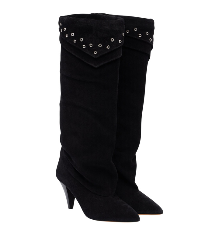 Photo: Isabel Marant Lezra embellished suede knee-high boots