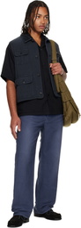visvim Black Matto Hunting Denim Vest