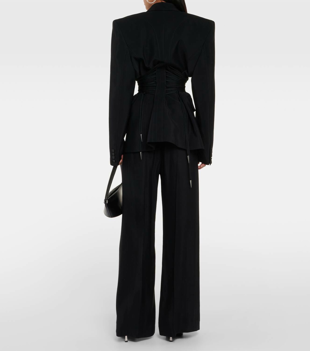 【関税込み】Mugler ブラック Pierced トラウザーズ SUPER RARE* Thierry Mugler Black Single Breasted Blazer with