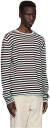 Edward Cuming Green & Burgundy Stripe Sweater