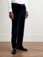 Richard James - Chapman Straight-Leg Cotton-Velour Trousers - Blue