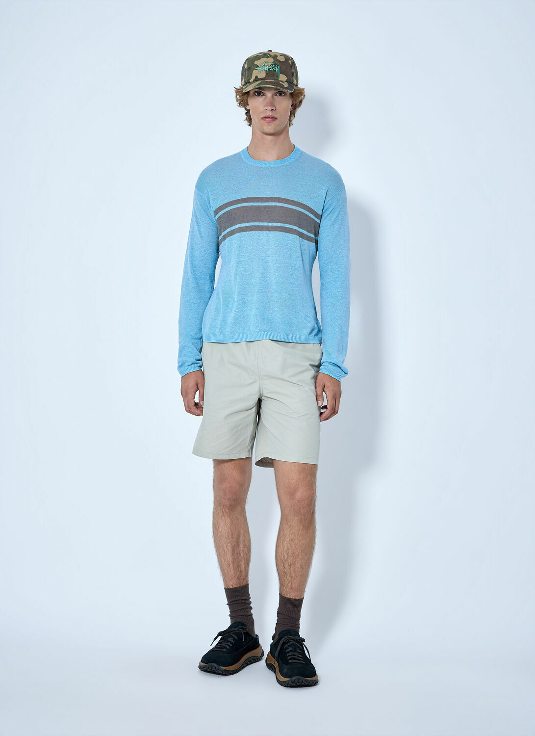 Stüssy Striped Crewneck Sweater