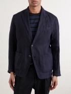 Altea - Aaron Garment-Dyed Linen Blazer - Blue