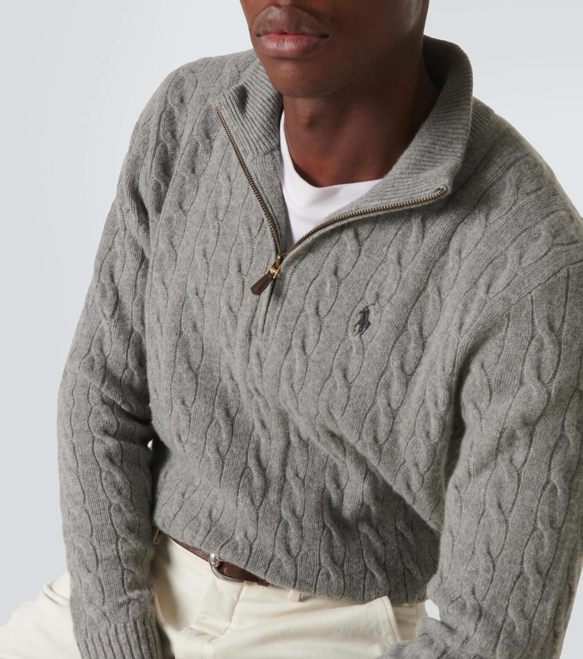 POLO newest RALPH LAUREN Quarter Zip Wool Sweater