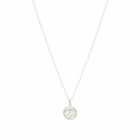 Neighborhood Men's Button Necklace in Silver 