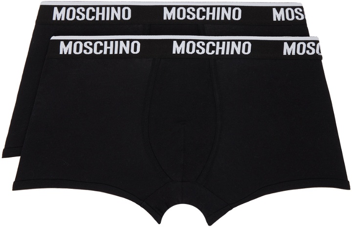 Photo: Moschino Two-Pack Black Boxers