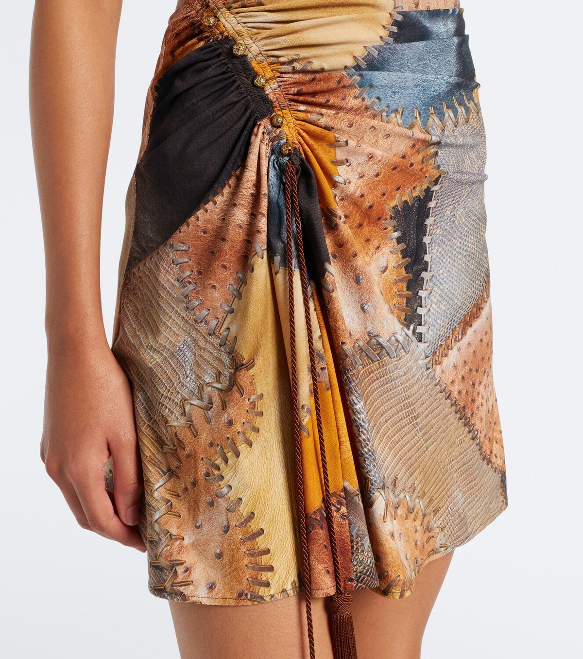 Roberto Cavalli Ruched trompe l’œil minidress