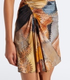 Roberto Cavalli Ruched trompe l’œil minidress