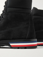 Moncler - Vancouver Shell-Trimmed Suede Hiking Boots - Black