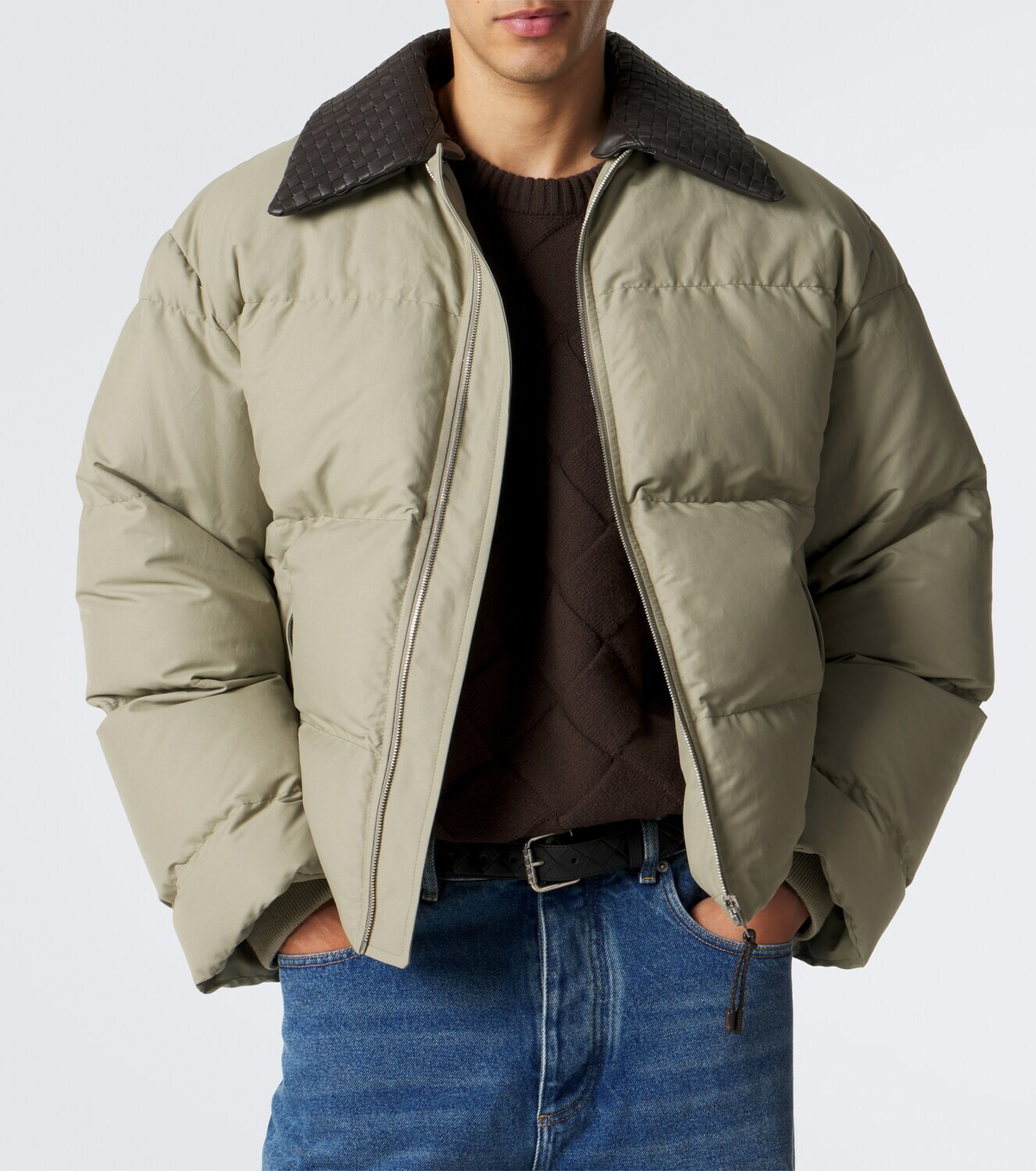 Bottega Veneta Intrecciato cotton-blend down jacket