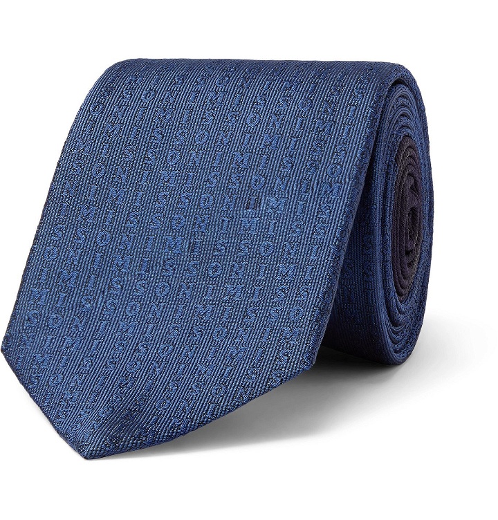 Photo: Missoni - 7cm Logo Silk-Jacquard Tie - Blue