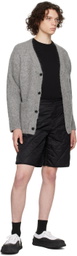 System Gray Y-Collar Cardigan