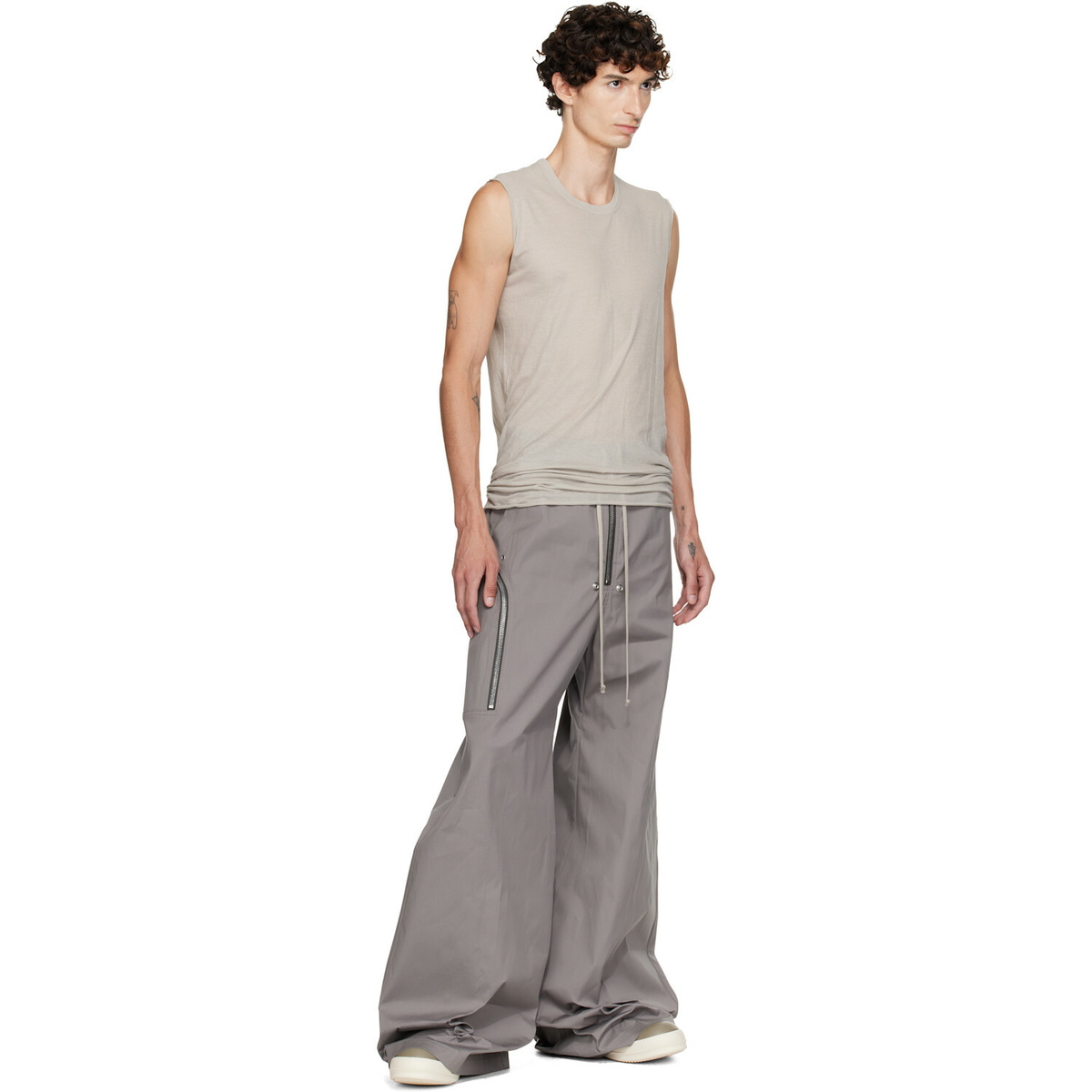 Rick Owens Gray Tower Heizer Belas Cargo Pants