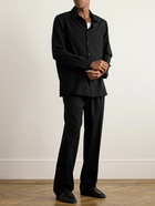 The Row - Beto Wool-Gabardine Shirt - Black