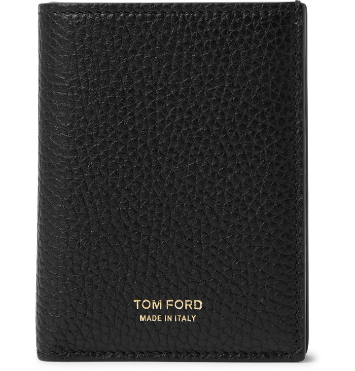 Photo: TOM FORD - Pebble-Grain Leather Bifold Cardholder - Black