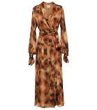Galvan Cabana leopard-print wrap dress
