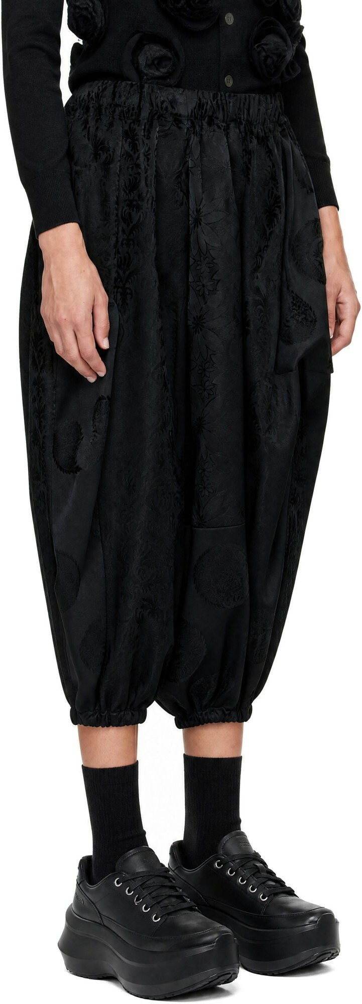 Comme des Garçons Comme des Garçons Black Jacquard Trousers