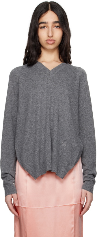 Photo: Commission Gray Double Front Sweater