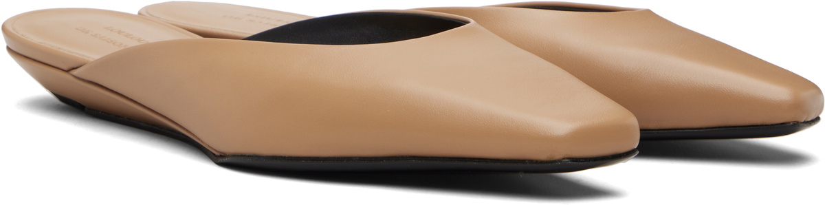 Loulou de Saison Tan Diane Calf Leather Mule Flats