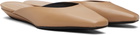 Loulou de Saison Tan Diane Calf Leather Mule Flats